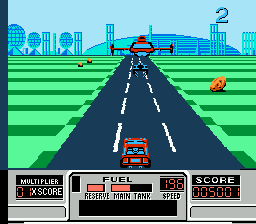 Ретро-игры - Road Blasters (NES) - аркадные гонки со стрельбой, портированные с Atari System 1